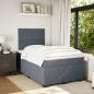 Preview: Boxspringbett mit Matratze Dunkelgrau 120x190 cm Samt