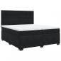 Preview: Boxspringbett mit Matratze Schwarz 200x200 cm Samt