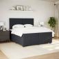 Preview: Boxspringbett mit Matratze Schwarz 200x200 cm Samt