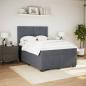 Preview: Boxspringbett mit Matratze Dunkelgrau 140x190 cm Samt