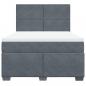 Preview: Boxspringbett mit Matratze Dunkelgrau 140x190 cm Samt