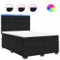 Preview: Boxspringbett mit Matratze Schwarz 140x190 cm Samt