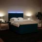 Preview: Boxspringbett mit Matratze Blau 140x190 cm Samt