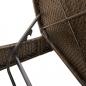 Preview: Doppel-Sonnenliege mit Auflagen Braun Poly Rattan