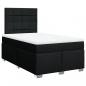 Preview: Boxspringbett mit Matratze Schwarz 120x190 cm Stoff