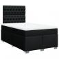 Preview: Boxspringbett mit Matratze Schwarz 120x190 cm Stoff