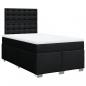 Preview: Boxspringbett mit Matratze Schwarz 120x190 cm Stoff