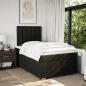 Preview: Boxspringbett mit Matratze Schwarz 120x190 cm Stoff