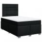 Preview: Boxspringbett mit Matratze Schwarz 120x200 cm Stoff