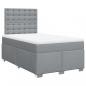 Preview: Boxspringbett mit Matratze Hellgrau 120x200 cm Stoff