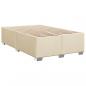 Preview: Boxspringbett mit Matratze Creme 120x200 cm Stoff