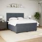 Preview: Boxspringbett mit Matratze Dunkelgrau 180x200 cm Samt