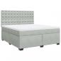 Preview: Boxspringbett mit Matratze Hellgrau 180x200 cm Samt