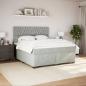 Preview: Boxspringbett mit Matratze Hellgrau 180x200 cm Samt