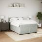 Preview: Boxspringbett mit Matratze Hellgrau 140x200 cm Samt