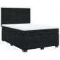 Preview: Boxspringbett mit Matratze Schwarz 160x200 cm Samt