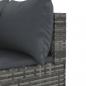 Preview: 9-tlg. Garten-Sofagarnitur mit Kissen Grau Poly Rattan