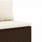 Preview: 11-tlg. Garten-Sofagarnitur mit Kissen Braun Poly Rattan