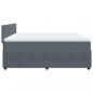 Preview: Boxspringbett mit Matratze Dunkelgrau 200x200 cm Samt