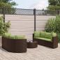 Preview: ARDEBO.de - 7-tlg. Garten-Sofagarnitur mit Kissen Braun Poly Rattan