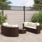 Preview: ARDEBO.de - 7-tlg. Garten-Sofagarnitur mit Kissen Braun Poly Rattan