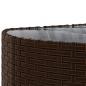 Preview: 7-tlg. Garten-Sofagarnitur mit Kissen Braun Poly Rattan