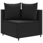 Preview: 9-tlg. Garten-Sofagarnitur mit Kissen Schwarz Poly Rattan