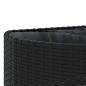 Preview: 5-tlg. Garten-Sofagarnitur mit Kissen Schwarz Poly Rattan