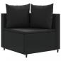 Preview: 6-tlg. Garten-Sofagarnitur mit Kissen Schwarz Poly Rattan