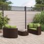 Preview: ARDEBO.de - 5-tlg. Garten-Sofagarnitur mit Kissen Braun Poly Rattan