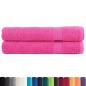 Preview: Premium-Handtücher SOLUND 2 Stk. Rosa 100x200 cm 600 g/m²