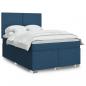 Preview: ARDEBO.de - Boxspringbett mit Matratze Blau 140x200 cm Stoff