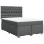 Preview: Boxspringbett mit Matratze Dunkelgrau 140x200 cm Stoff