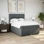 Preview: Boxspringbett mit Matratze Dunkelgrau 140x200 cm Stoff