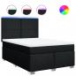 Preview: Boxspringbett mit Matratze Schwarz 140x200 cm Stoff