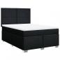 Preview: Boxspringbett mit Matratze Schwarz 140x200 cm Stoff