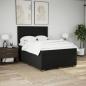 Preview: Boxspringbett mit Matratze Schwarz 140x200 cm Stoff