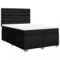 Preview: Boxspringbett mit Matratze Schwarz 140x200 cm Stoff