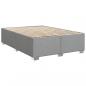 Preview: Boxspringbett mit Matratze Hellgrau 160x200 cm Stoff