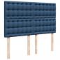 Preview: Boxspringbett mit Matratze Blau 160x200 cm Stoff