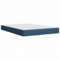 Preview: Boxspringbett mit Matratze Blau 160x200 cm Stoff