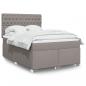 Preview: ARDEBO.de - Boxspringbett mit Matratze Taupe 160x200 cm Stoff