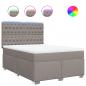 Preview: Boxspringbett mit Matratze Taupe 160x200 cm Stoff