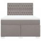 Preview: Boxspringbett mit Matratze Taupe 160x200 cm Stoff