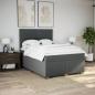 Preview: Boxspringbett mit Matratze Dunkelgrau 140x200 cm Stoff