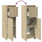 Preview: Badezimmerschrank Sonoma-Eiche 30x30x95 cm Holzwerkstoff