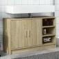 Preview: ARDEBO.de - Waschbeckenunterschrank Sonoma-Eiche 90x29x55 cm Holzwerkstoff