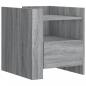 Preview: Nachttisch Grau Sonoma 45x50x50 cm Holzwerkstoff