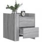 Preview: Nachttisch Grau Sonoma 45x50x50 cm Holzwerkstoff