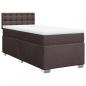 Preview: Boxspringbett mit Matratze Dunkelbraun 100x200 cm Stoff